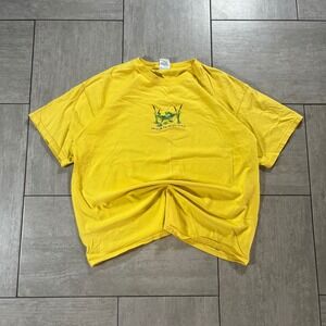 Gildan Up North Michigan Frog Hammock Yellow Short Sleeve T Shirt XL SH0526